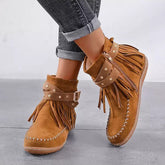 Vintage Stiefeletten mit Fransen